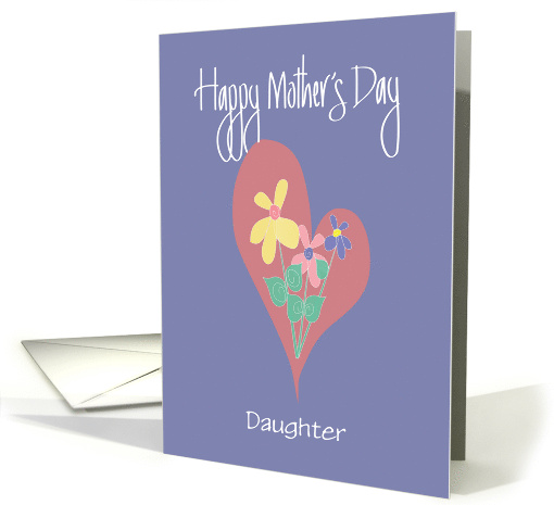 Hand Lettered Mother's Day Floral Pink Heart with Custom... (1897612)