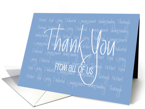 Hand Lettered Doctors' Day Thank You From All of Us... (1897790)