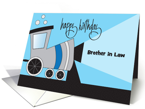 Hand Lettered Birthday with Train and Headlight Custom... (1898272)