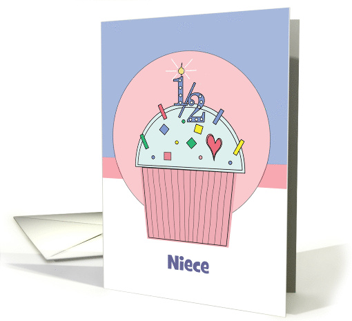Half Birthday Cupcake with Sprinkles and Heart Custom... (1898670)