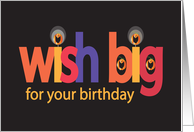Wish Big Birthday for Halloween Birthday with Jack O’ Lanterns card