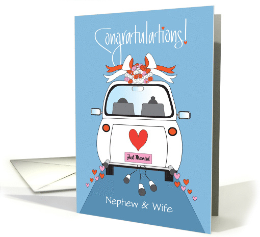 Hand Lettered Wedding with Decorated Car and Custom Relationship card