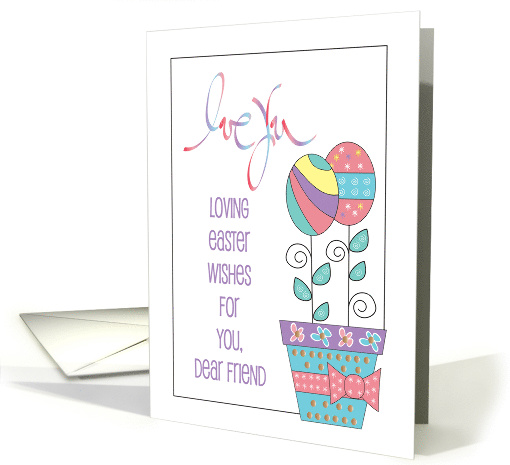 Hand Lettered Easter for Friend Decorated Egg Plants in... (1899586)