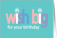 Wish Big Birthday for Easter with Large Letters and Decorated Eggs card