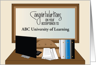 Hand Lettered Congratulations College Acceptance to Custom School card