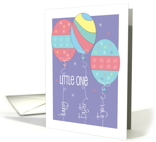Hand Lettered Easter for Girl with Three Decorated Easter... (1902140)