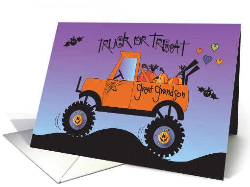Hand Lettered Halloween Great Grandson Truck or Treat... (1904142)