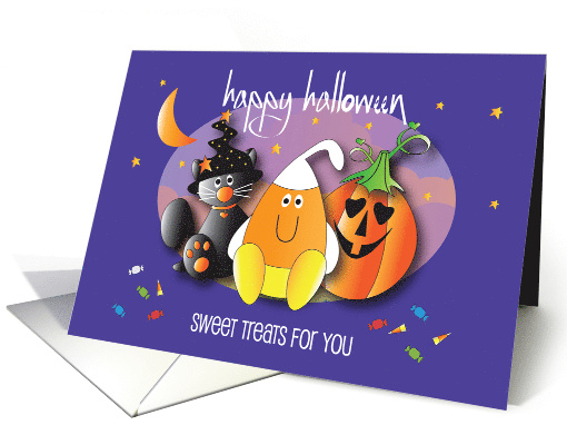 Hand Lettered Halloween Cat with Candy Corn and Jack O'... (1904654)