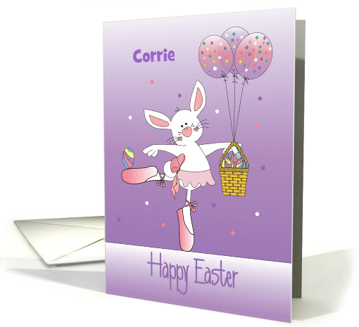 Hand Lettered Easter White Bunny Balloons and Egg Basket... (1905572)