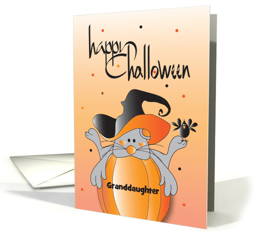 Hand Lettered Halloween Mouse in Hat on Pumpkin Custom... (1907168)