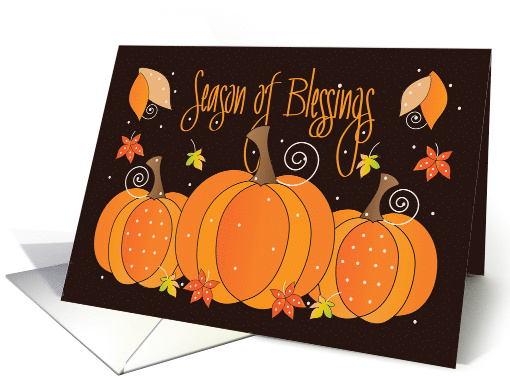 Hand Lettered Thanksgiving Season of Blessings Pumpkins... (1908332)