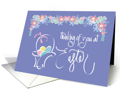 Hand Lettered Thinking of You at Easter Easter Egg Basket... (1908336)