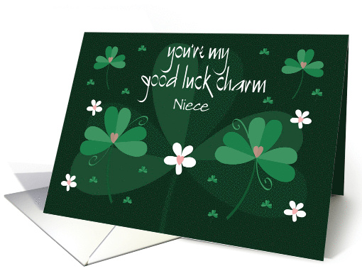 St. Patrick's Day Good Luck Charm Heart Shamrocks Custom... (1908588)