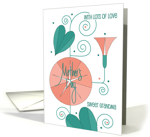 Hand Lettered Mother's Day Grandma Pink Morning Glories... (1910414)