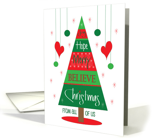 Hand Lettered Christmas Tree Filled with Festive Words... (1910652)