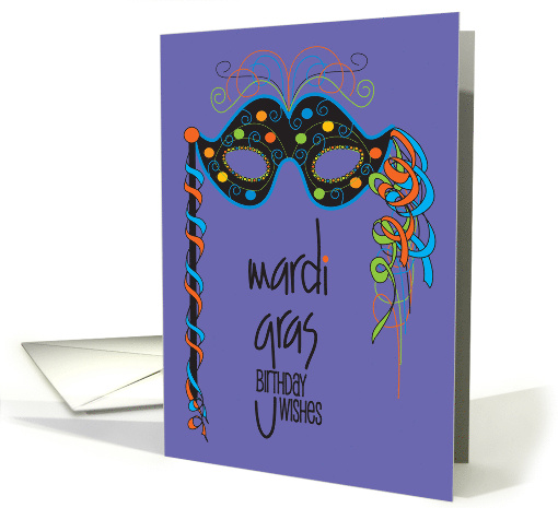 Hand Lettered Mardi Gras Birthday with Highly Decorated... (1911512)