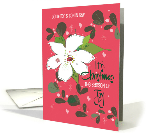Hand Lettered Christmas Joy White Poinsettia for Daughter... (1911866)