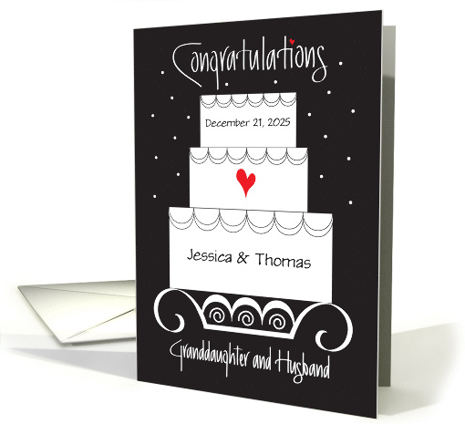 Hand Lettered Wedding Granddaughter and Husband Custom... (1913800)