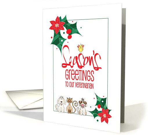 Hand Lettered Season's Greetings to Veterinarian Dogs... (1913826)