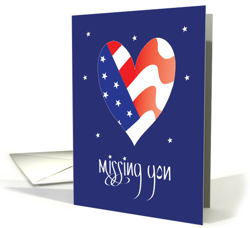 Hand Lettered Military Missing You for Husband American... (1915754)