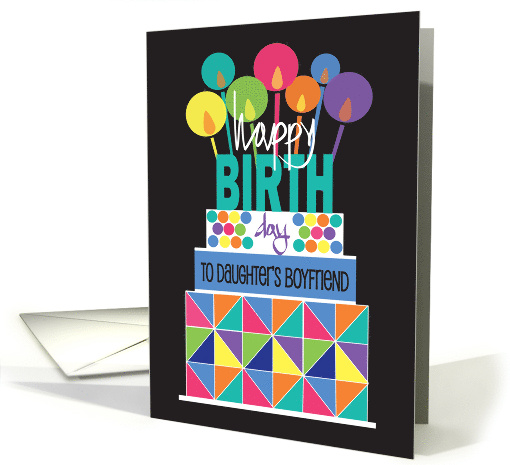 Hand Lettered Stacked Birthday Cake Daughter's Boyfriend... (1916090)