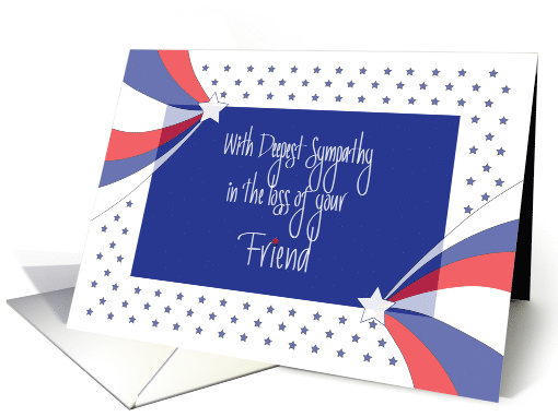 Hand Lettered Patriotic Sympathy for Loss of Friend Red... (1919204)