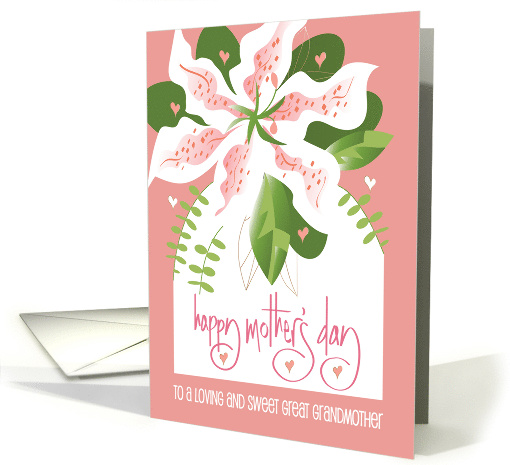 Hand Lettered Mother's Day Great Grandmother with Pink... (1919622)