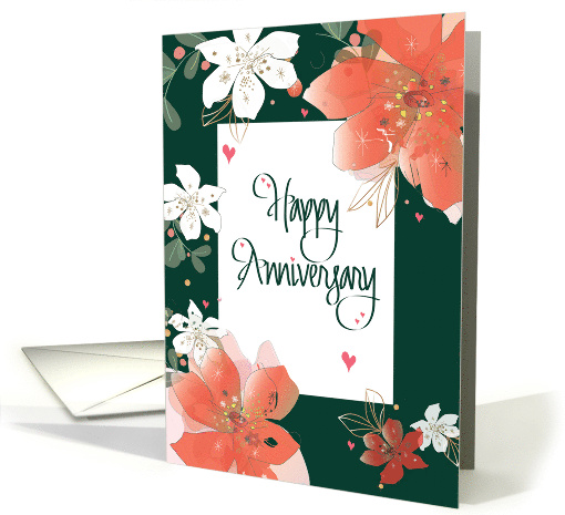 Hand Lettered Christmas Eve Wedding Anniversary with Red... (1919632)