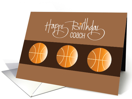 Hand Lettered Happy Birthday to Basketball Coach Trio of... (1920456)