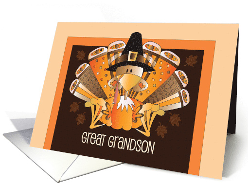 Thanksgiving for Great Grandson Turkey with Decorated... (1920474)