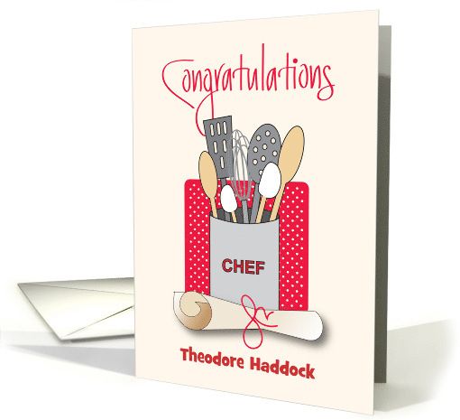 Hand Lettered Culinary Chef Cooking Utensils Graduation... (1920780)