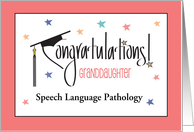 Hand Lettered Graduation Speech Language Pathology Granddaughter card