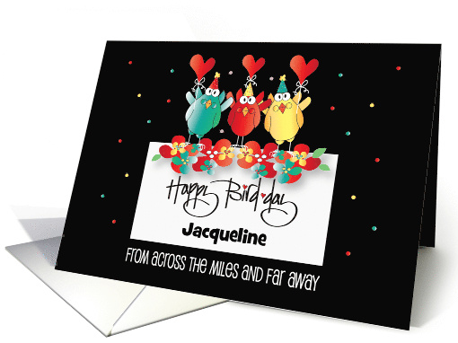 Hand Lettered Happy Bird-Day Across the Miles Bird Trio... (1922112)