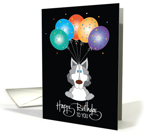 Hand Lettered Birthday Dog German Shepherd Five Polka Dot... (1924190)