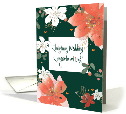 Hand Lettered Christmas Eve Wedding Congratulations with... (1924210)