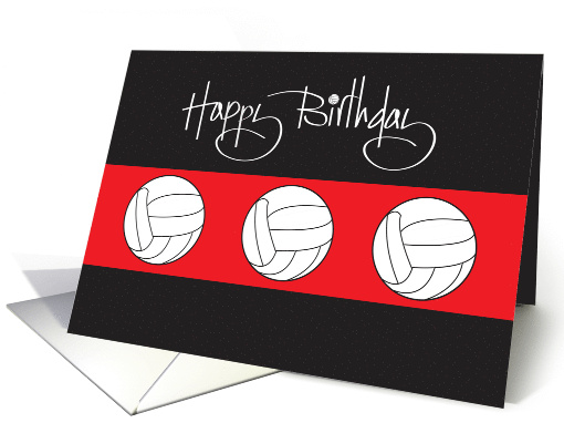 Hand Lettered Birthday for Volleyball Player Trio of... (1924212)