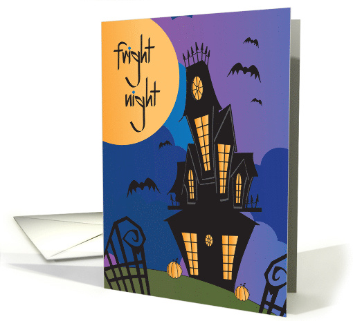 Hand Lettered Halloween Fright Night Haunted House... (1927646)