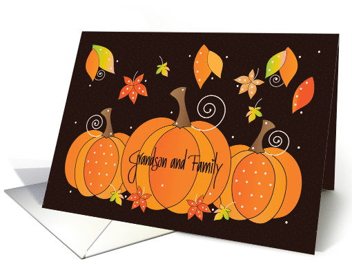 Hand Lettered Thanksgiving Grandson and Family Pumpkins... (1927722)