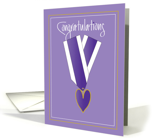 Hand Lettered Purple Heart Congratulations Heart Purple... (1929012)