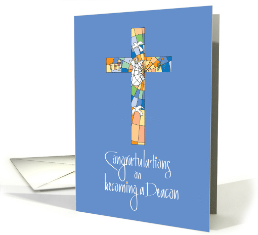 Hand Lettered Congratulations on Becoming Deacon Stained... (1929836)