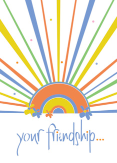 Hand Lettered Our Reconnected Friendship Lights Up My Life Sun Rays