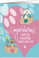 Hand Lettered Shelter Rescue Foster Fail to Adoption Dog Cat and Bird card