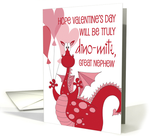 Hand Lettered Valentine Great Nephew Red Dinomite... (1949952)