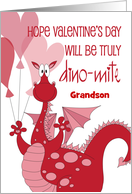 Hand Lettered Dinomite Dinosaur with Balloons and Custom Relationship