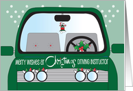 Hand Lettered Christmas for Driving Instructor Holiday Decorated Car