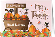 Hand Lettered Thanksgiving Great Nephew Pumpkin Patch Pumpkins card