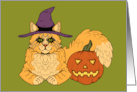 Witchy Halloween Cat card