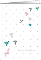 Sympathy Sincere Condolences with Flying Birds card