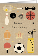 Charming Birthday Sports Vibes card