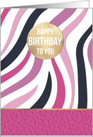 Birthday Stylish Pink Design card